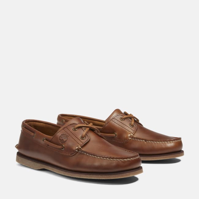 Scarpa da Barca in Pelle Classic da Uomo in                marrone