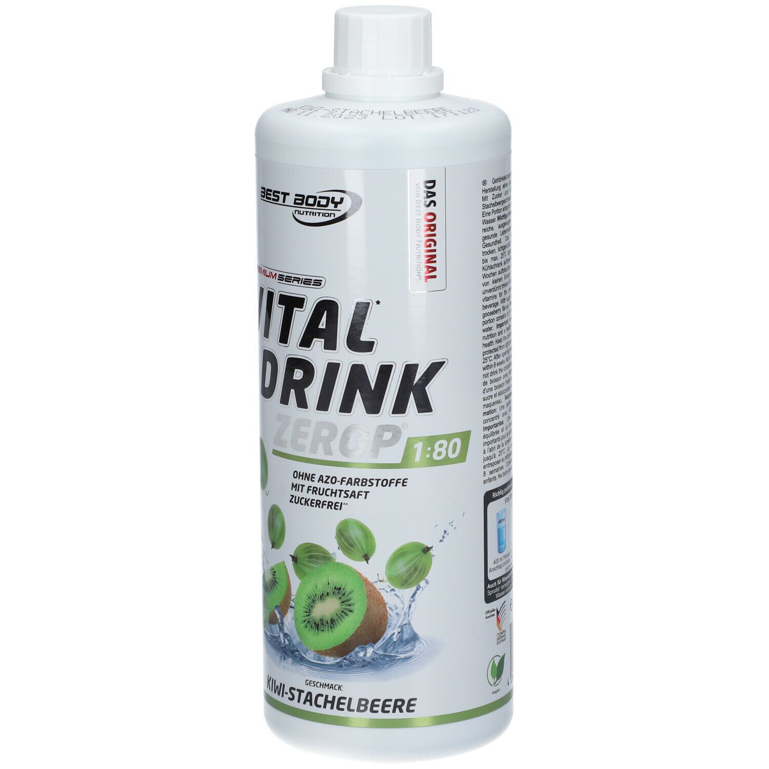 Best Body Nutrition Low Carb Vital Drink, Kiwi-Stachelbeere