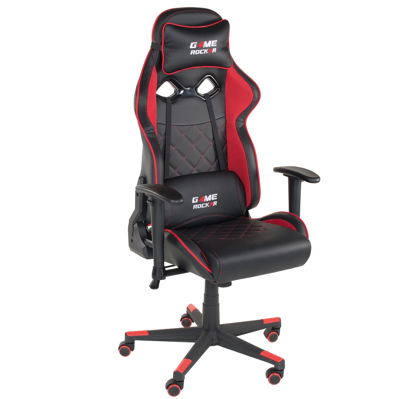 Gaming-Stuhl GAME-ROCKER G-20 - schwarz-rot - Lederoptik