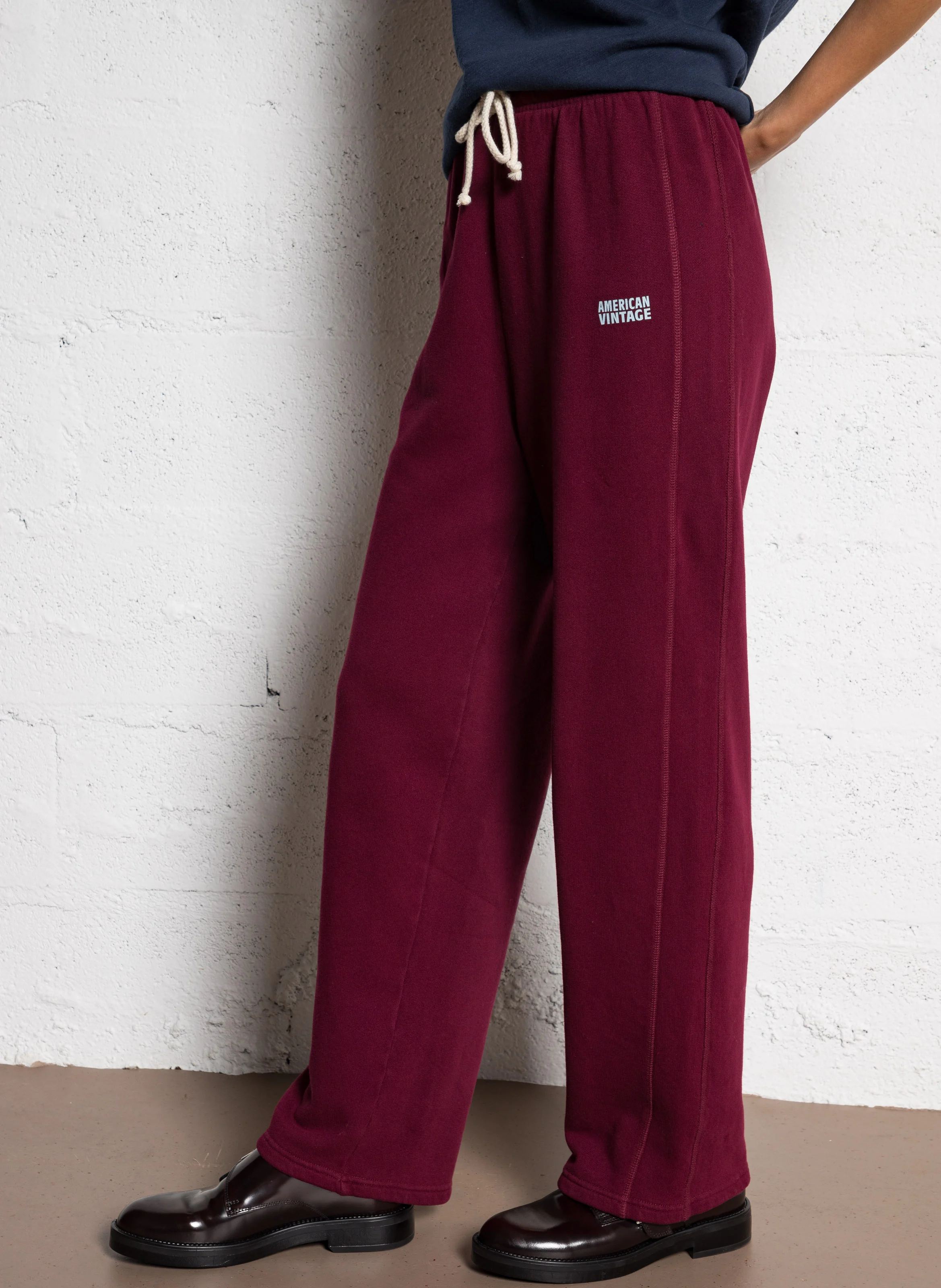 IZUBIRD - Pantalon jogging en coton mélangé | Rouge