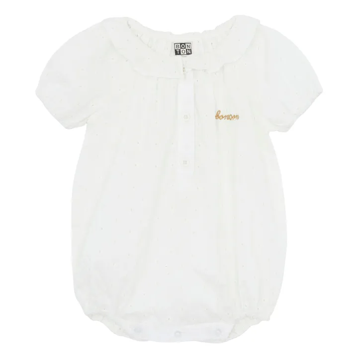 Bonton Barboteuse Ajourée | Ecru