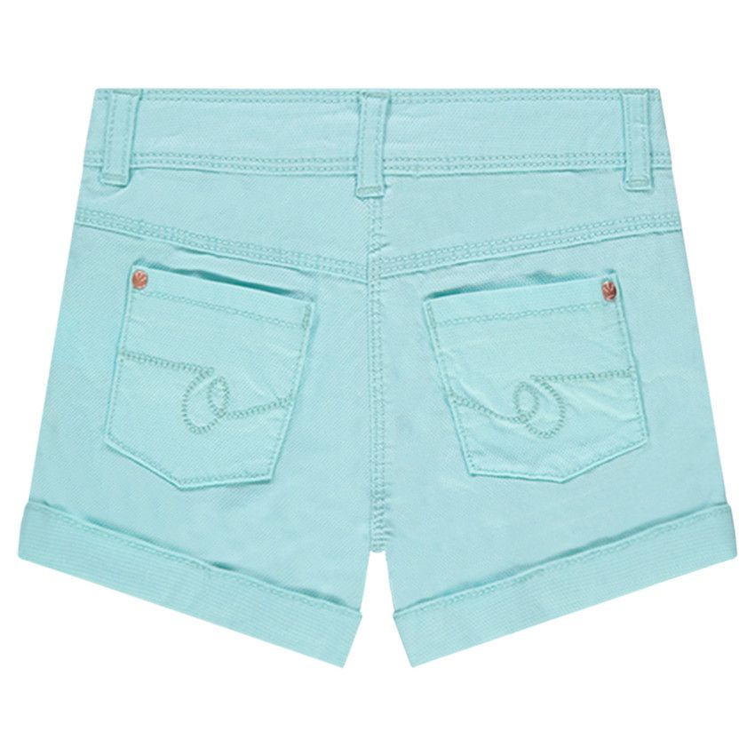 Short uni en maille fantaisie - Bleu