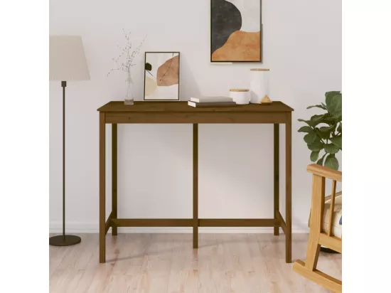 Table de bar Marron miel 140x80x110 cm Bois massif de pin