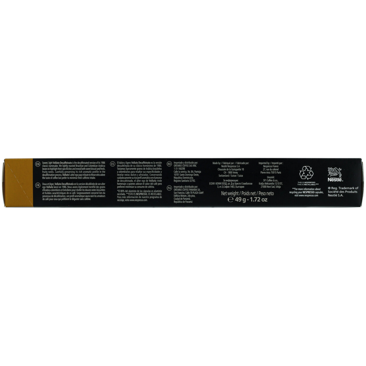 Nespresso Volluto Decaffeinato 10 Kapseln
