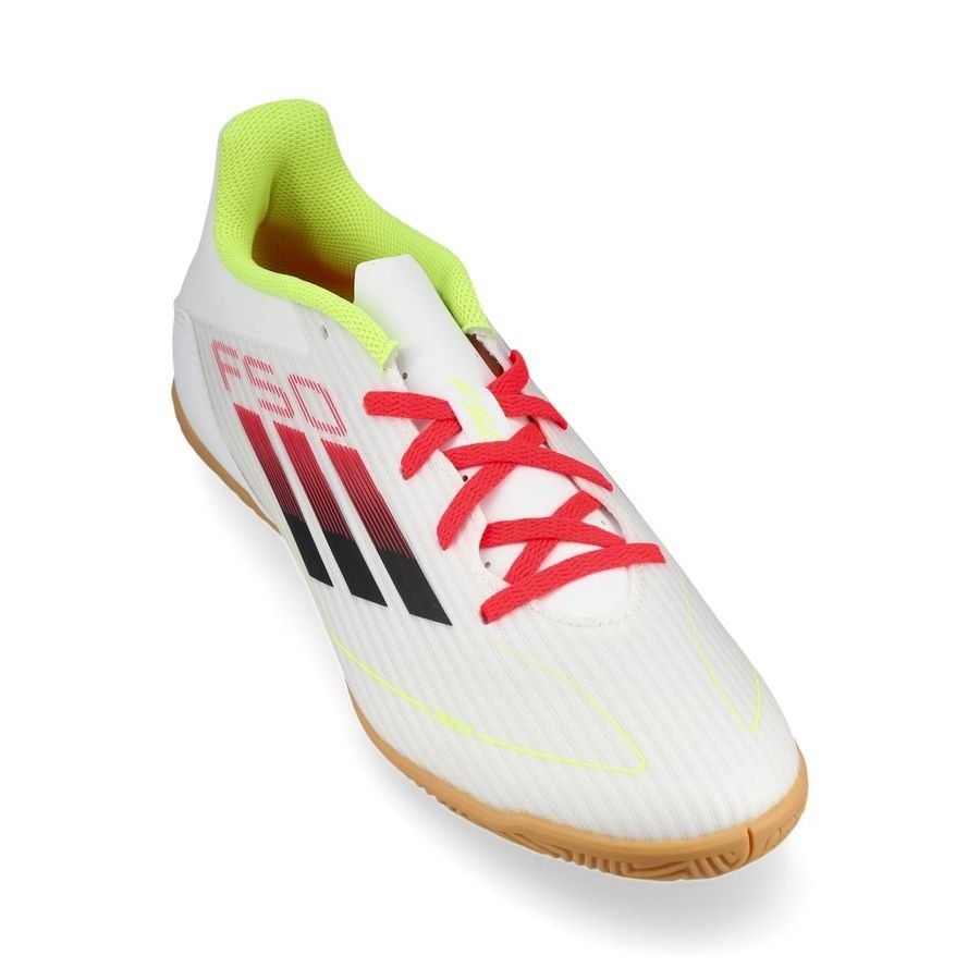 adidas F50 Club IN Pure Victory - Blanc/Noir/Jaune