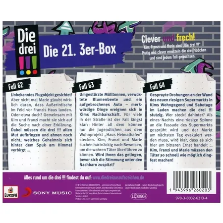 Europa CD-Box Die drei !!! Folgen 62 - 64
