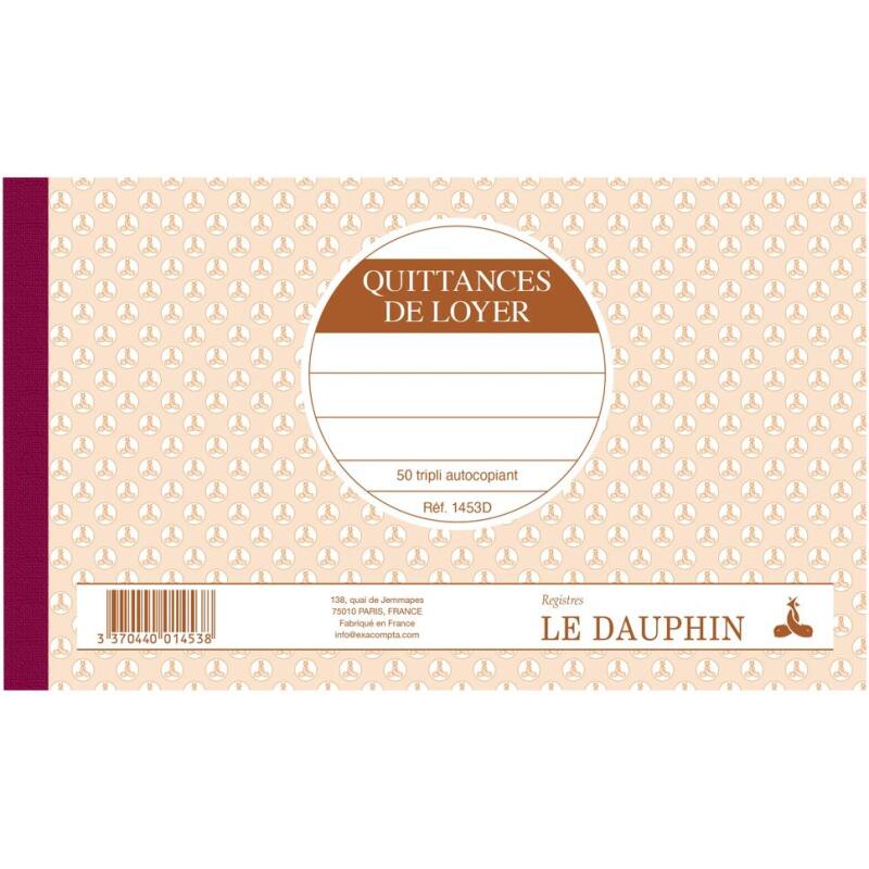 Manifold autocopiant 125X210 Quittance de loyer 50 tripli - Avoine