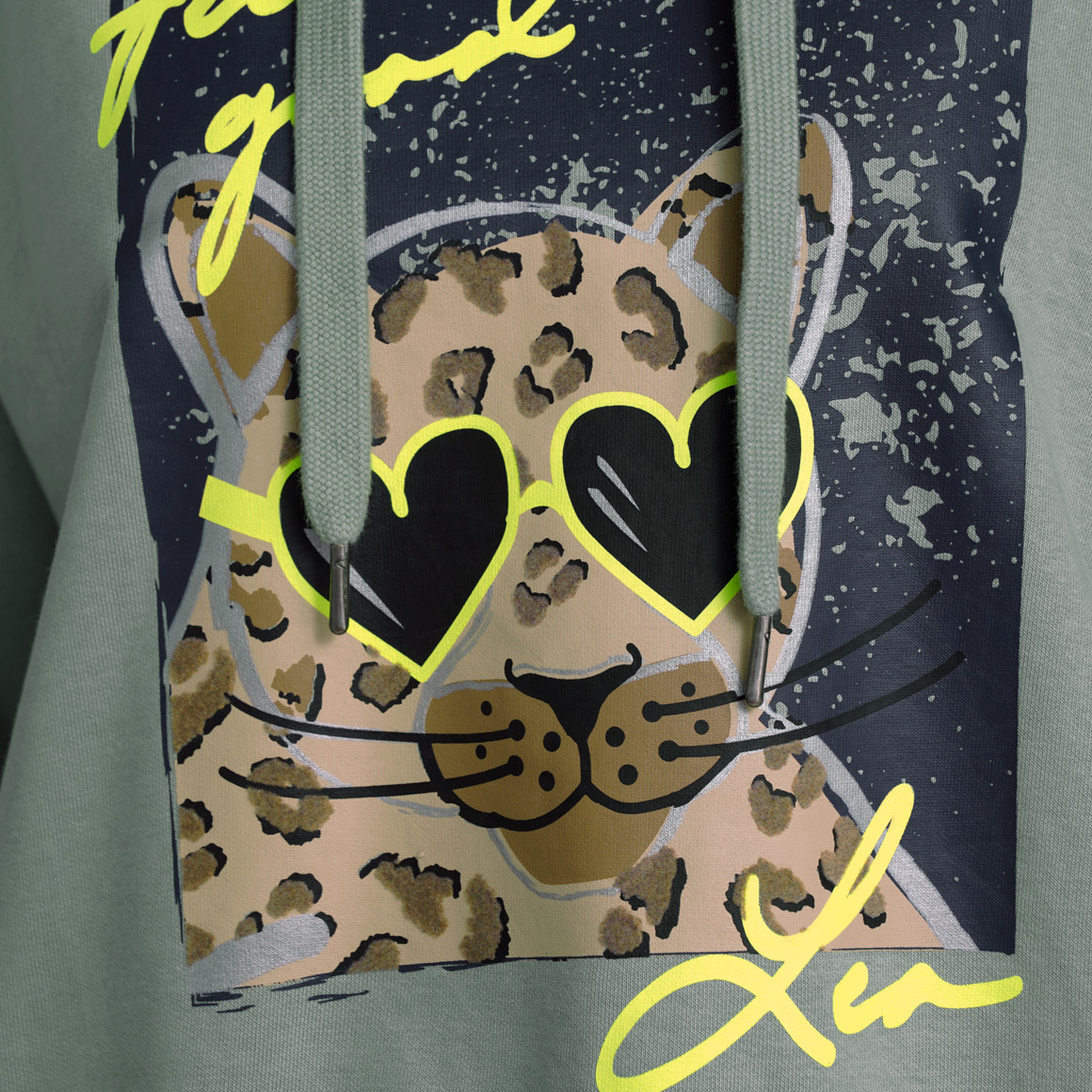 Gina Benotti Damen Hoodie mit großem Print helloliv
