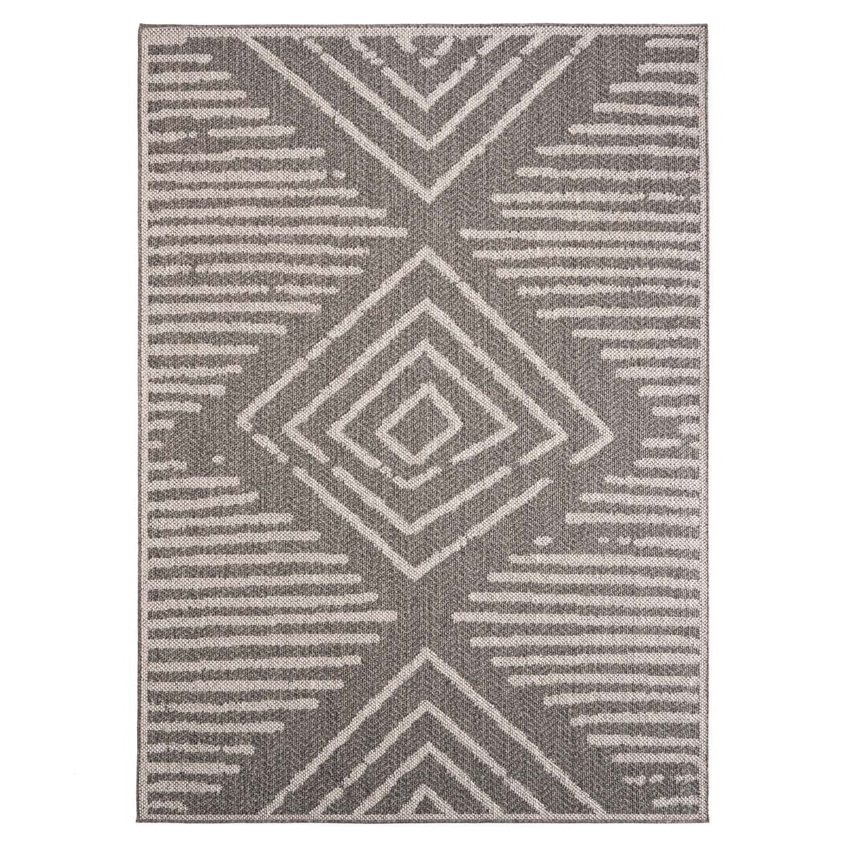 Boho&me Buitenkleed Boho - grijs|crÃ¨me - 80x150 cm