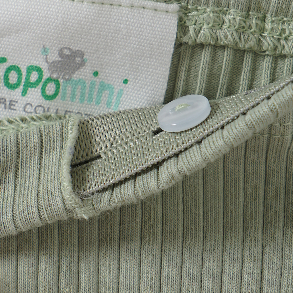 Topomini Pure Collection Newborn Leggings mit Rippstruktur oliv