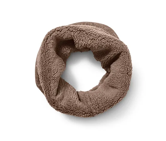 Strickfleece-Schlauchschal, braun
