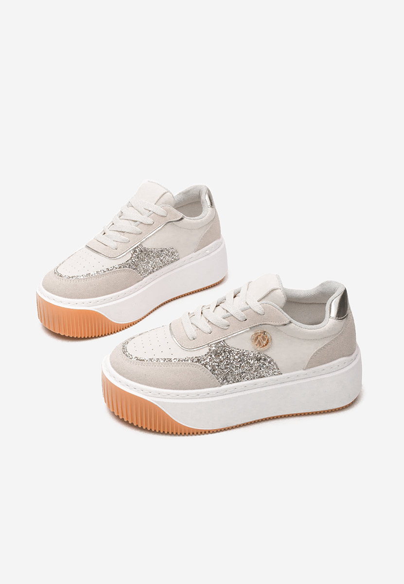 Baskets à plateforme beige Verlene
