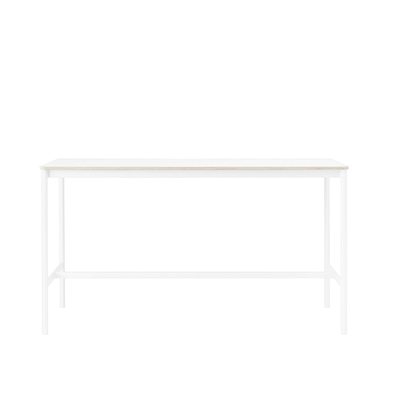 Muuto Base High statafel 190x85 wit, multiplex rand