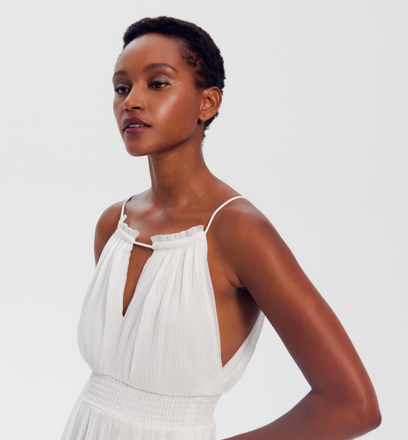 Robe longue plissée Femme - Imprimé multicolore