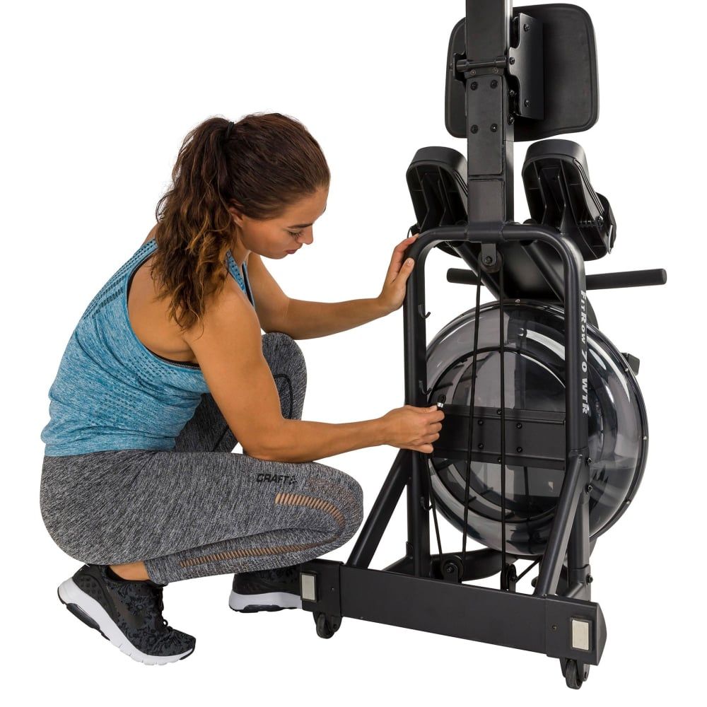 Sport-Knight® Profi Rudergerät mit LCD-Anzeige, 8-Stufen Wasserwiderstand, 3 Programme