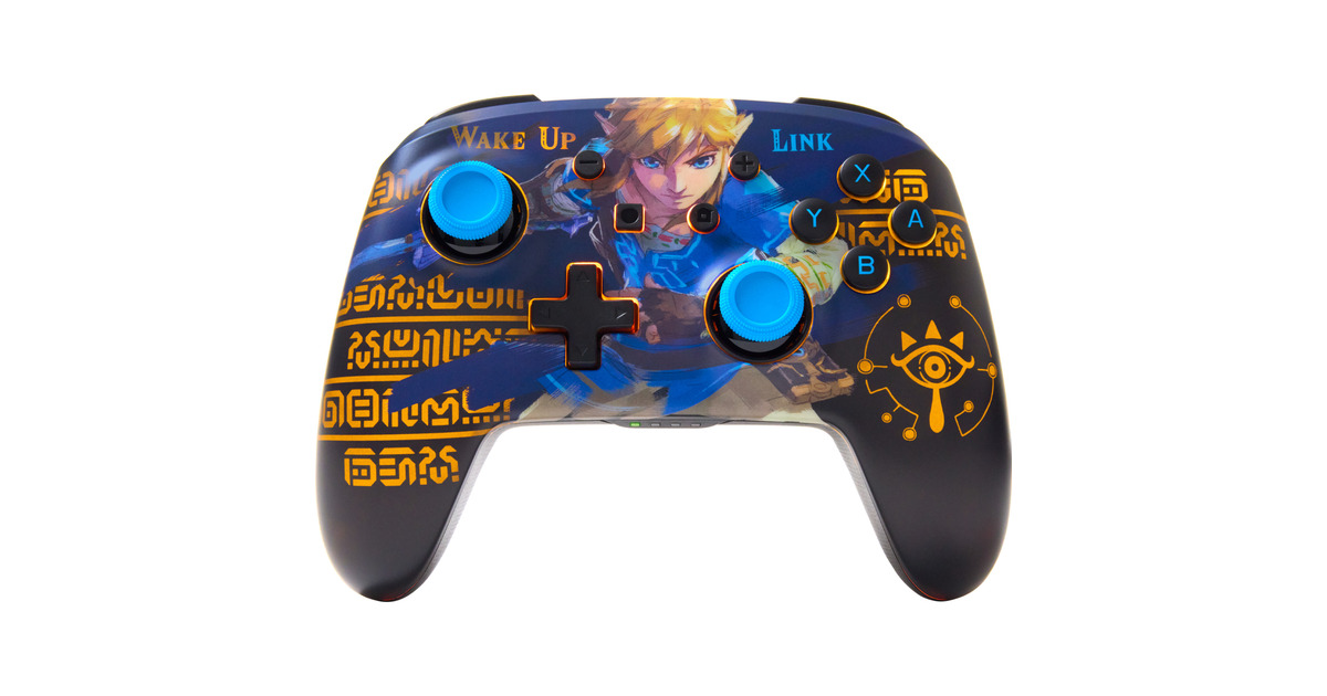 PowerAEnhanced Wireless Controller for Nintendo Switch with Lumectra - Wake Up Link  (Blauw)
