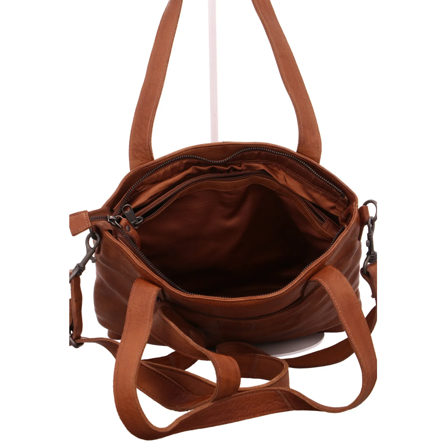 BEAR DESIGN Shopper Taupe Leder
