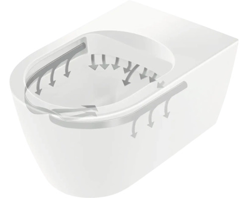 DURAVIT wandcloset ME van Starck, diepe spoeling, open rand, glanzend wit met coating, zonder toiletzitting, 25290900001
