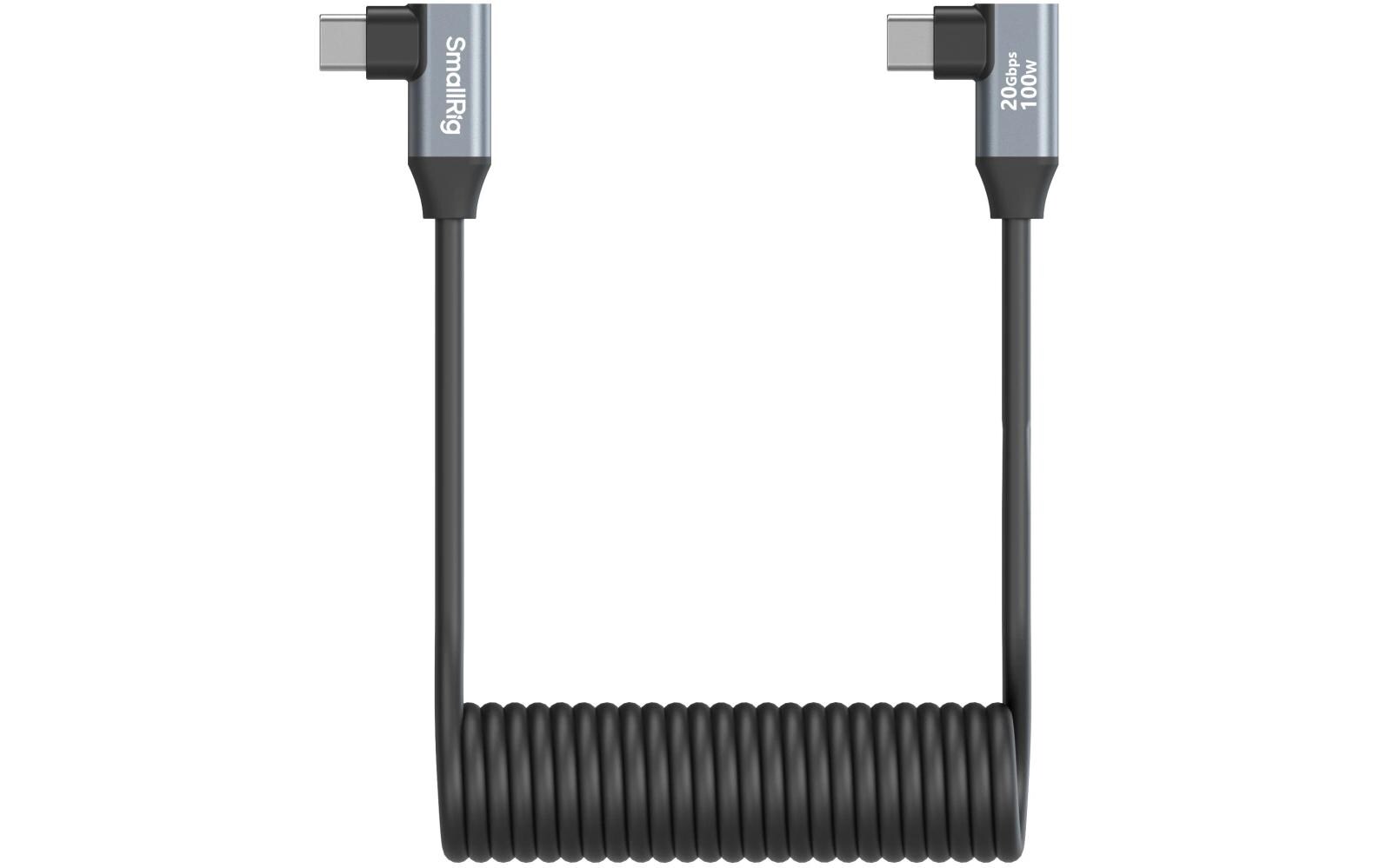Kabel USB-C Coiled Data Cable Gewinkelt auf gewinkeltAufgewickeltes Datenkabel