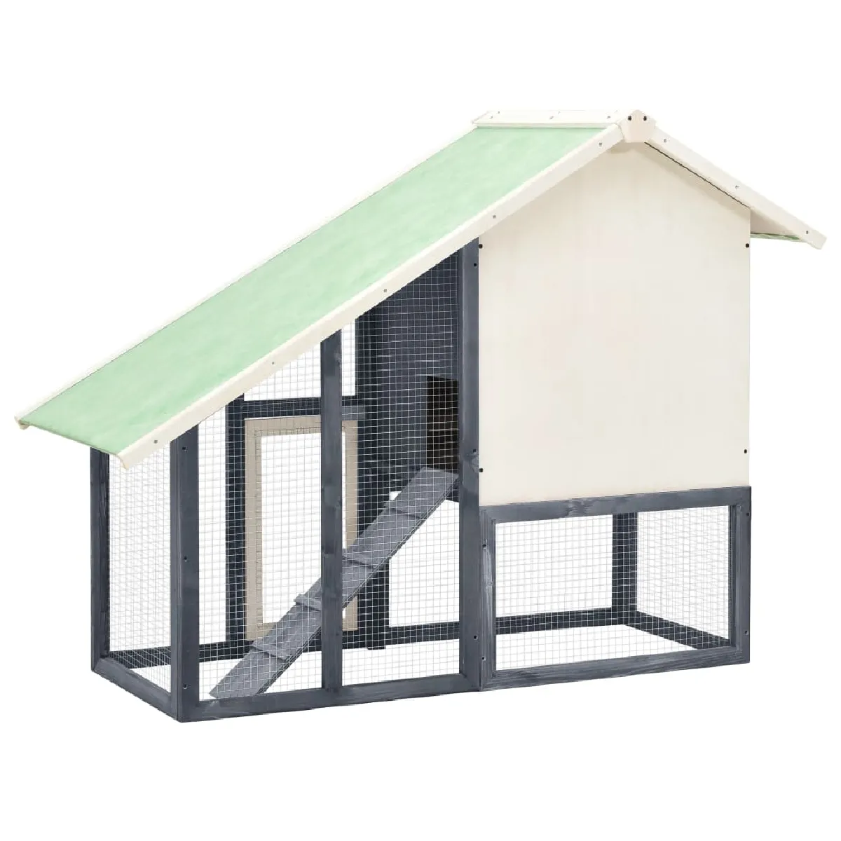 vidaXL Clapier gris 140 cm
