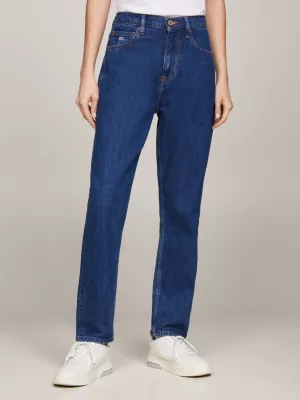 Calça jeans Izzie de cintura alta e corte slim até o tornozelo
