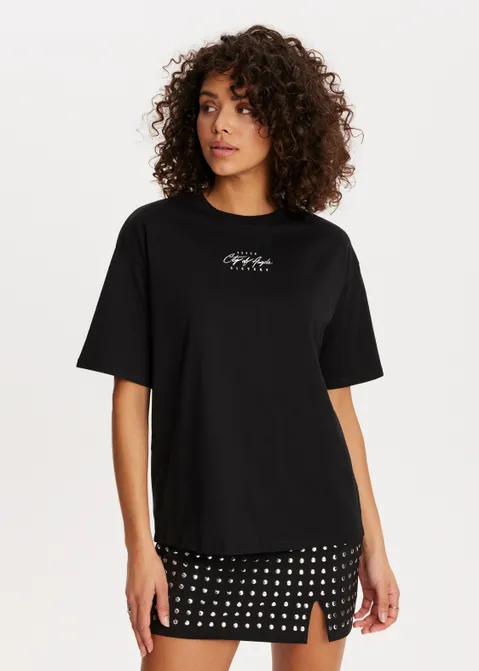 T-shirt met print world tour zwart (ZWART)