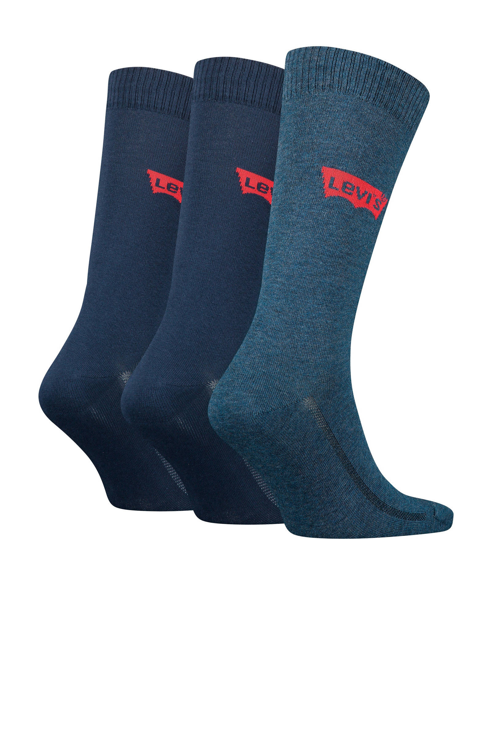 Levi's sokken met logo - set van 3 donkerblauw