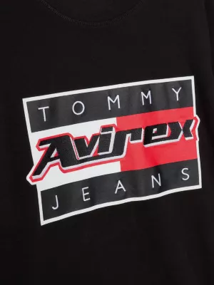 Camiseta Tommy x Avirex com logotipo bilíngue (gênero)