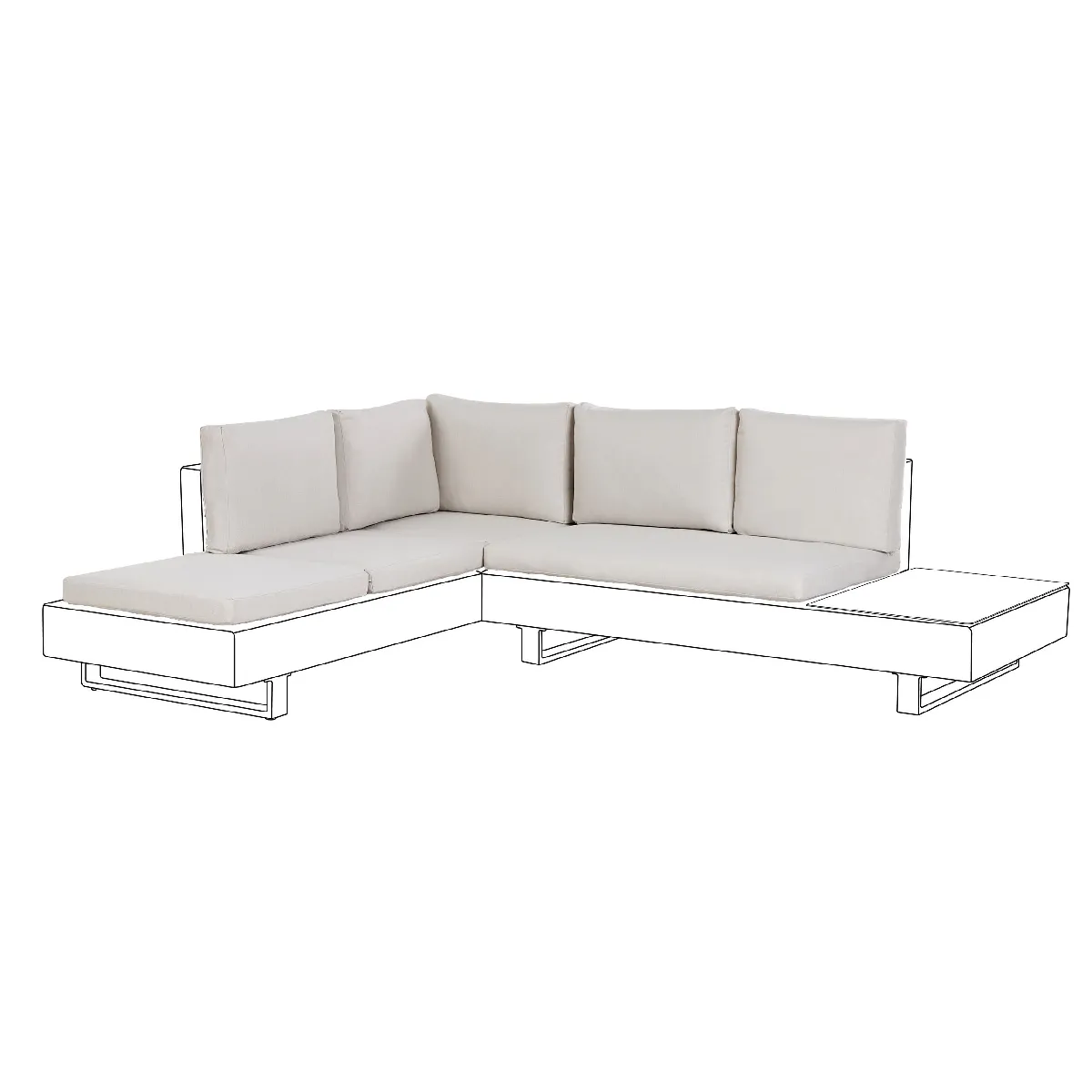 Beliani Set de Housse LANCIANO Blanc Cassé