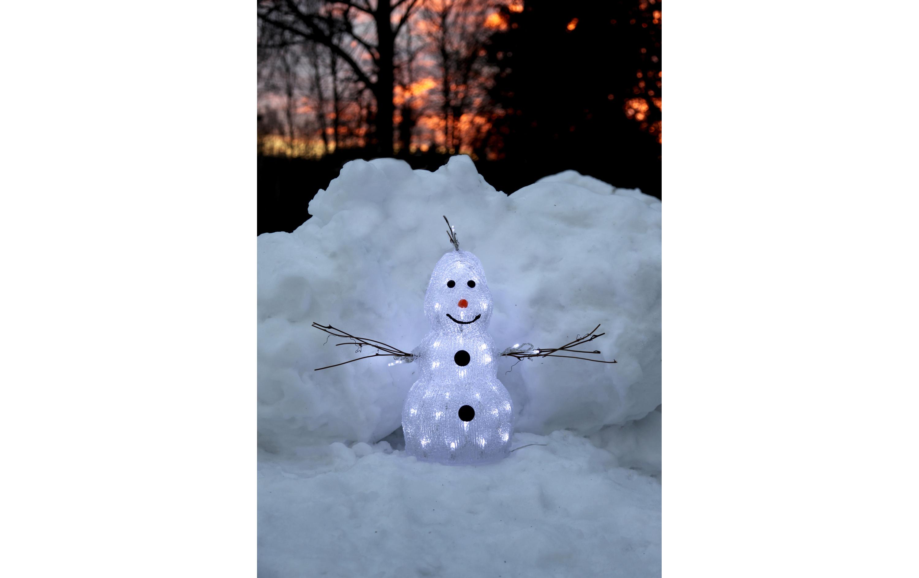 LED-Figur Schneemann, 38 cm, WeissLED-Schneemann