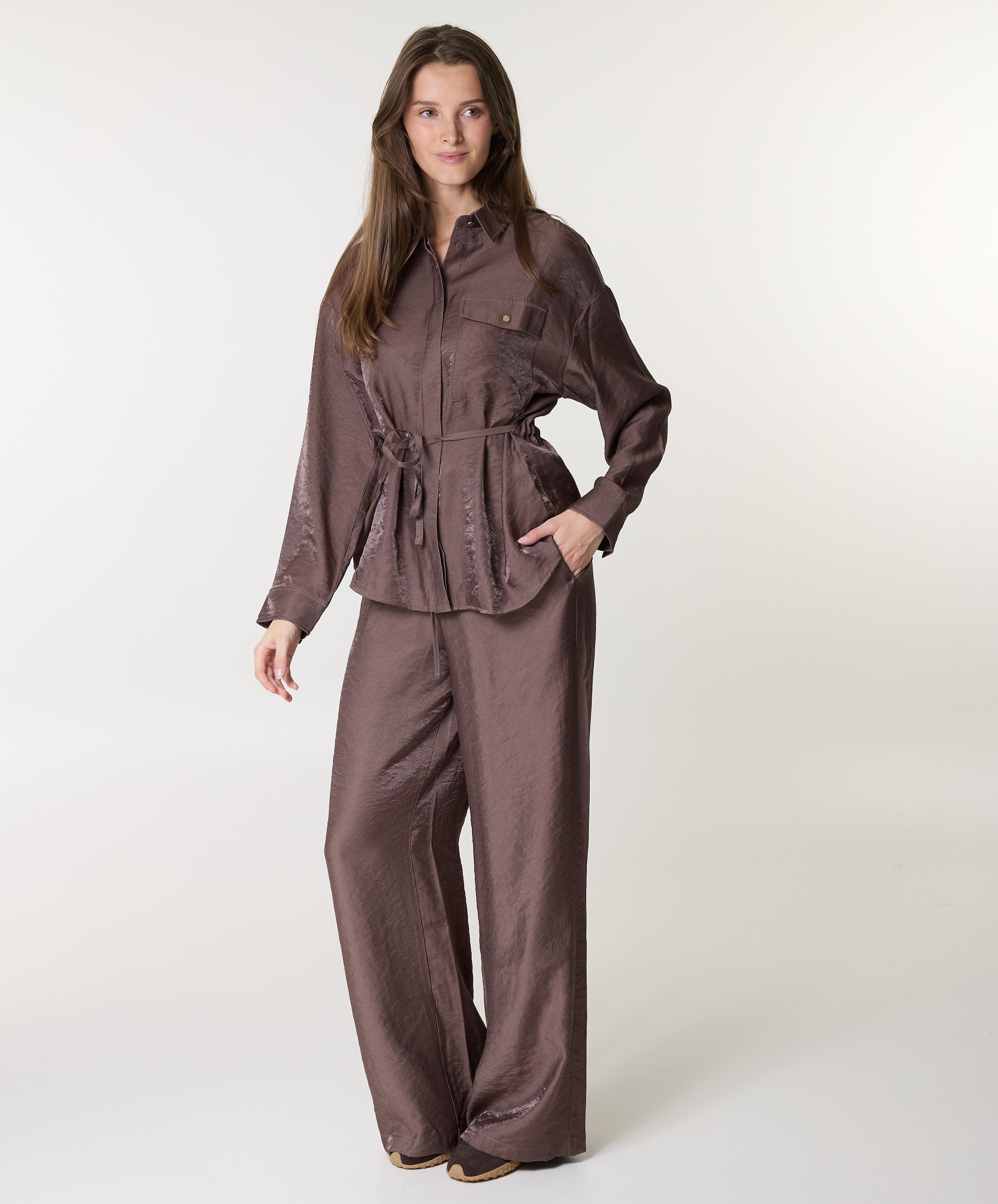 Anna 80a02-03564 dames broek bruin