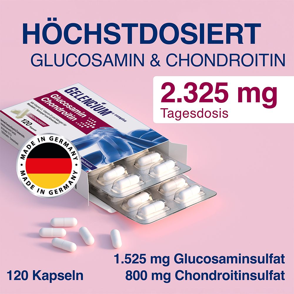 GELENCIUM® Glucosamin Chondroitin hochdosiert mit Vitamin C