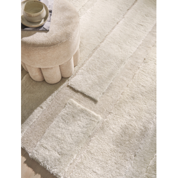 KARWEI Poef Okki zand polyester stof