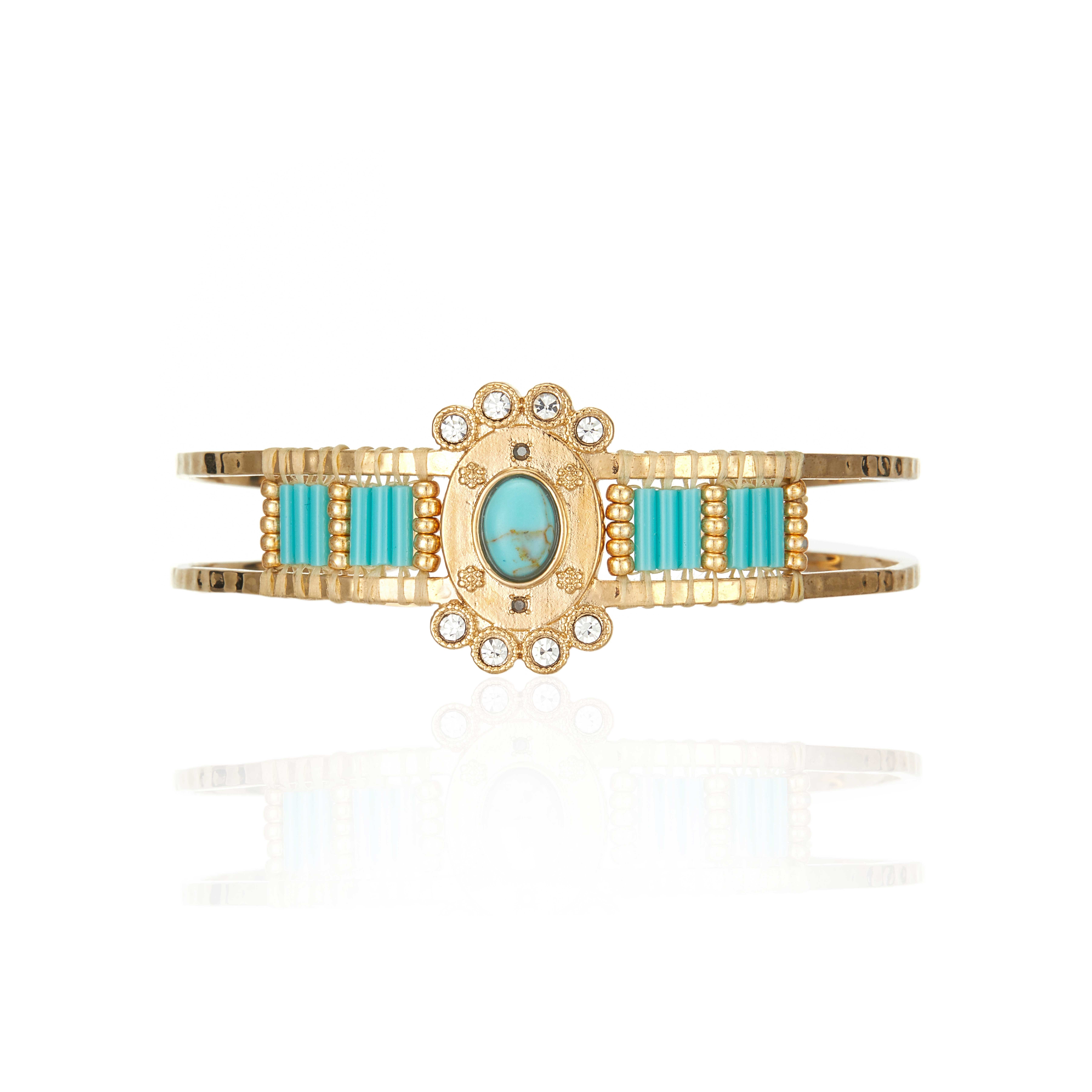 BRILLIANT - Jonc avec perles | Bleu