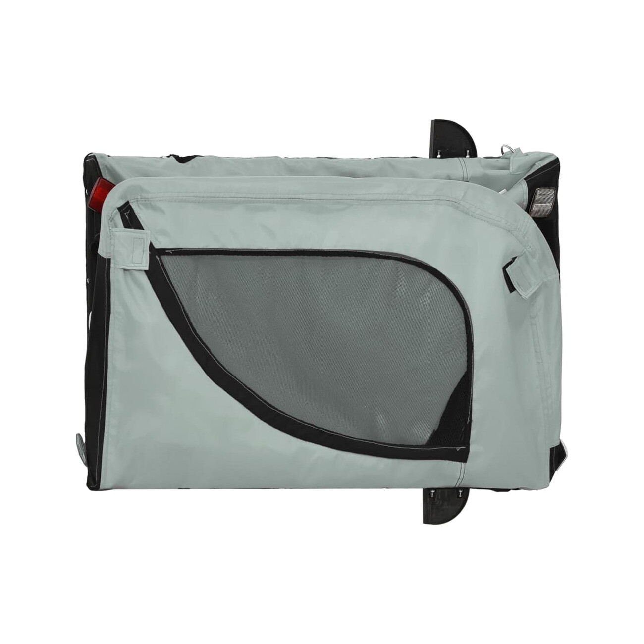 VidaXL Fahrradanhänger Hund 124 x 53 x 53 cm (L x B x H) grau
