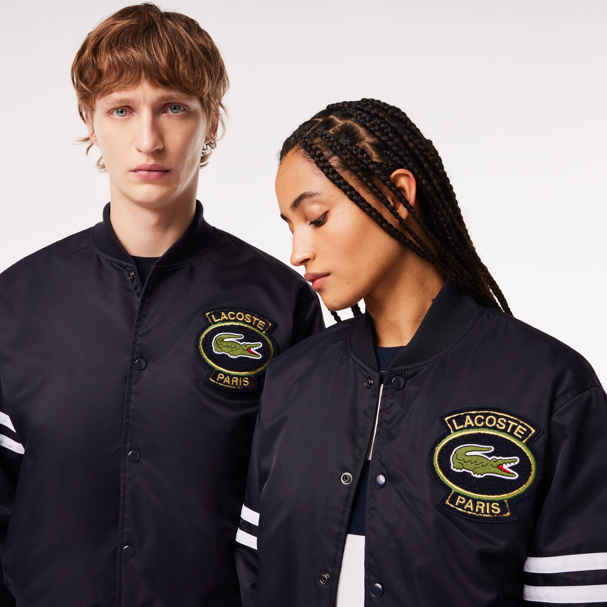 Gepolsterte wasserfeste Bomberjacke mit Aufnäher aus den Archiven Jacken & Mäntel - Blau - Lacoste - Unisex