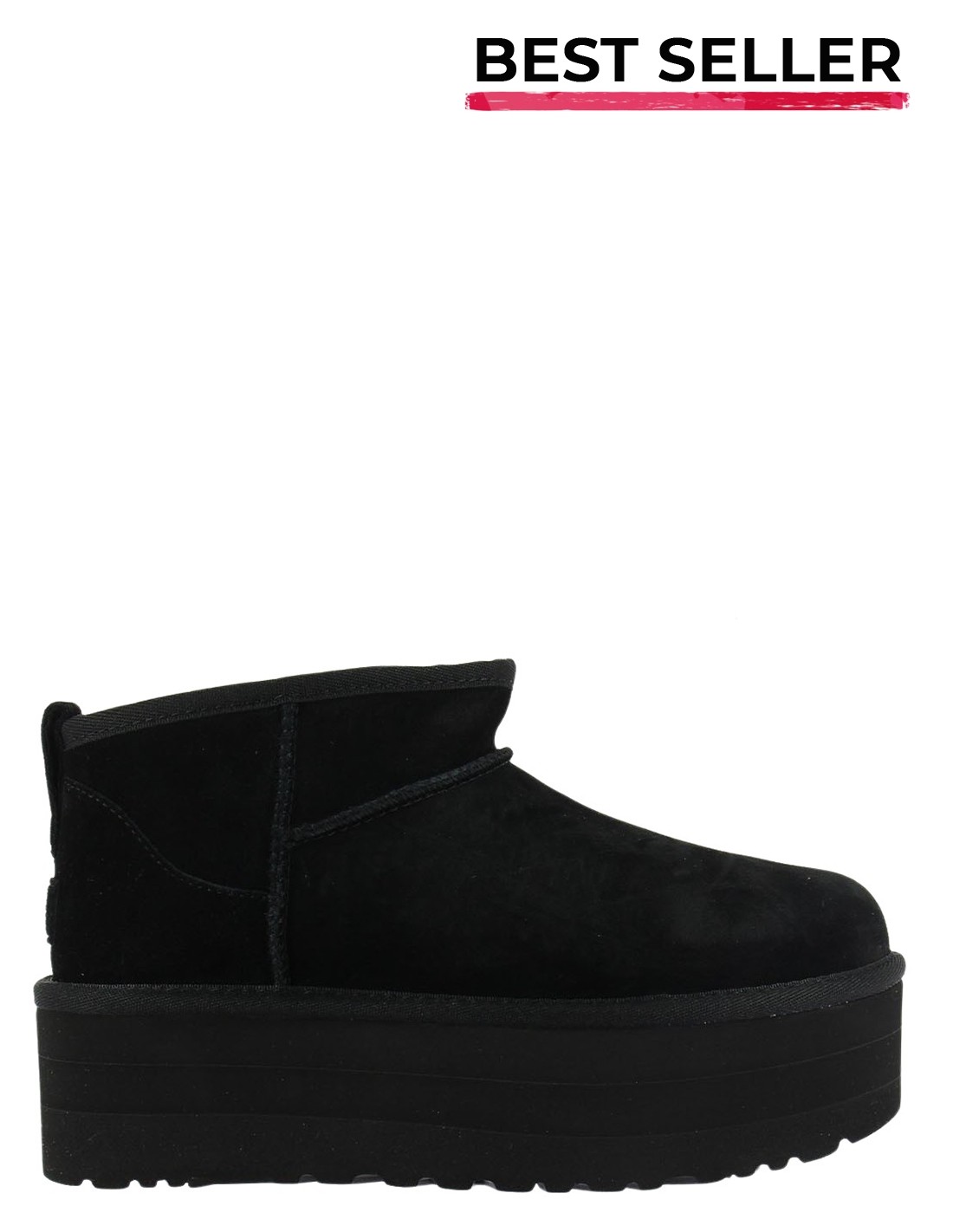 ugg boots femme classic ultra mini platform daim noir