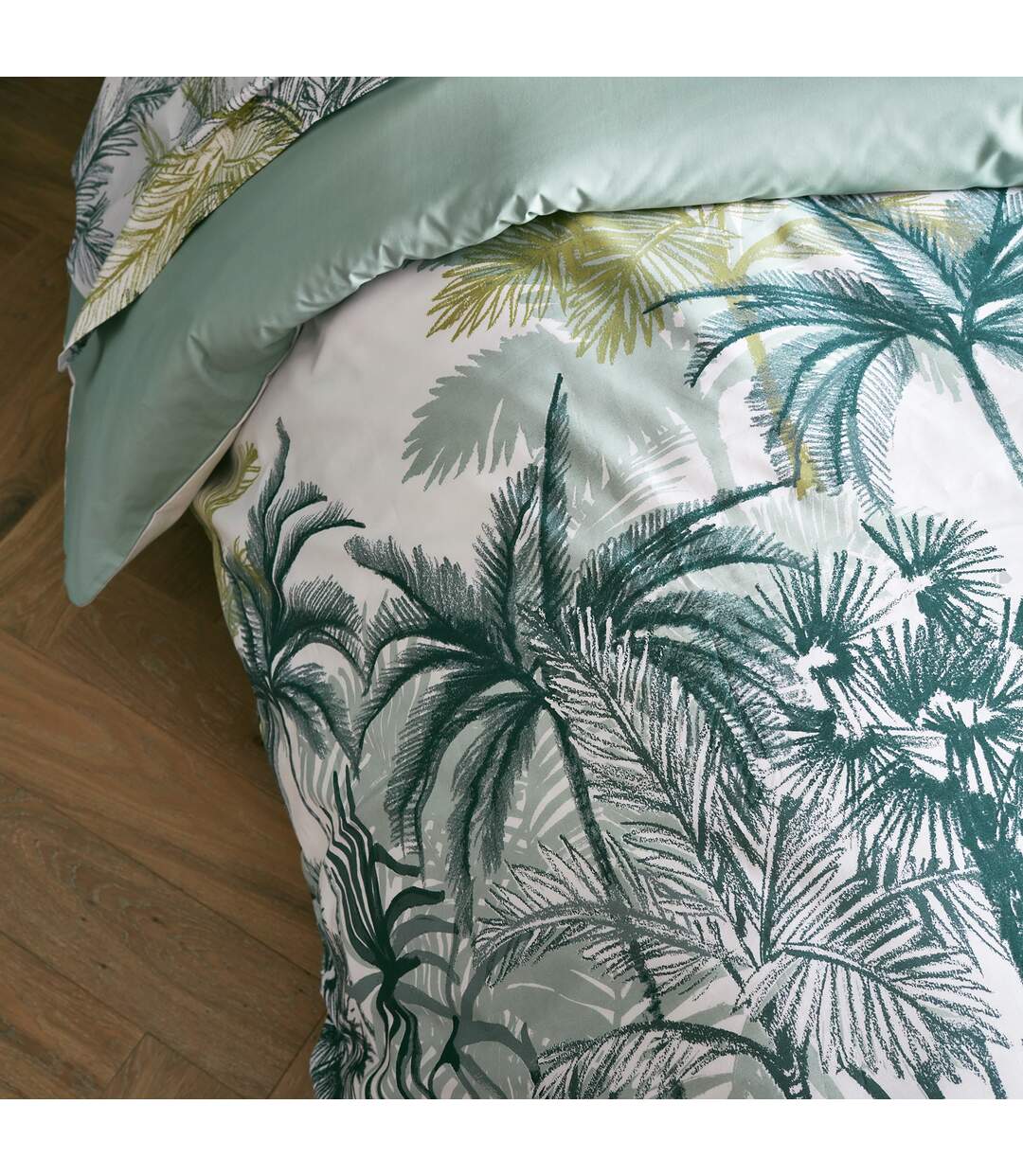 Housse de couette 200x200 cm percale coton TRINIDAD mousson