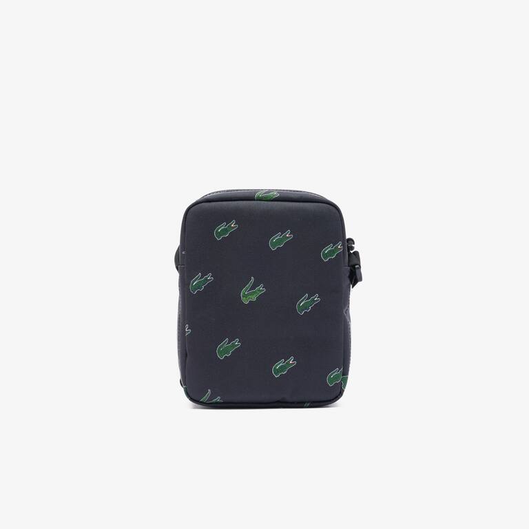 Sacoche à imprimé crocodile Sacoches & Pochettes - Bleu - Lacoste - Unisex