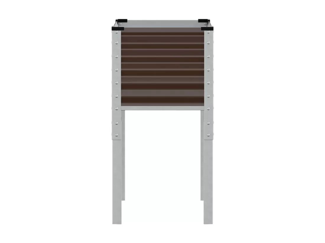 Jardinière bac lit surélevé marron 45 x 45 x 88 cm 02_0037615