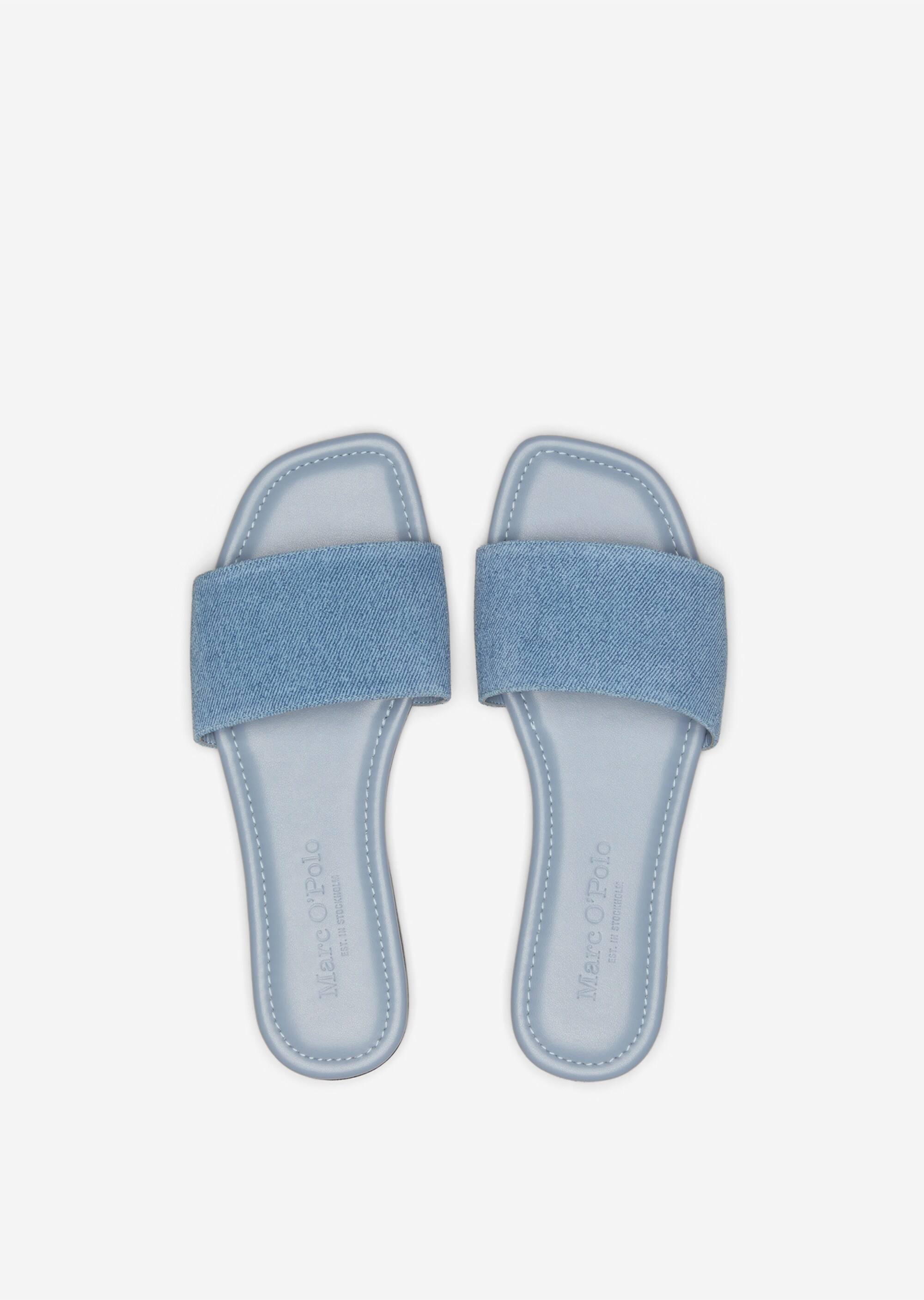 Pantolette in Denim-Optik