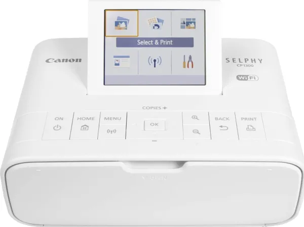 Canon SELPHY CP1300 - Printer - farve - farvesublimering - 148 x 100 mm op til 0.78 min./side (farve) - USB, USB vært, Wi-Fi - hvid