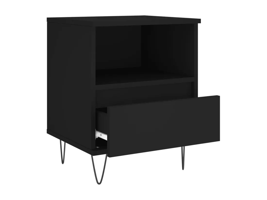 Table de chevet Noir 40x35x50 cm Bois d’ingénierie