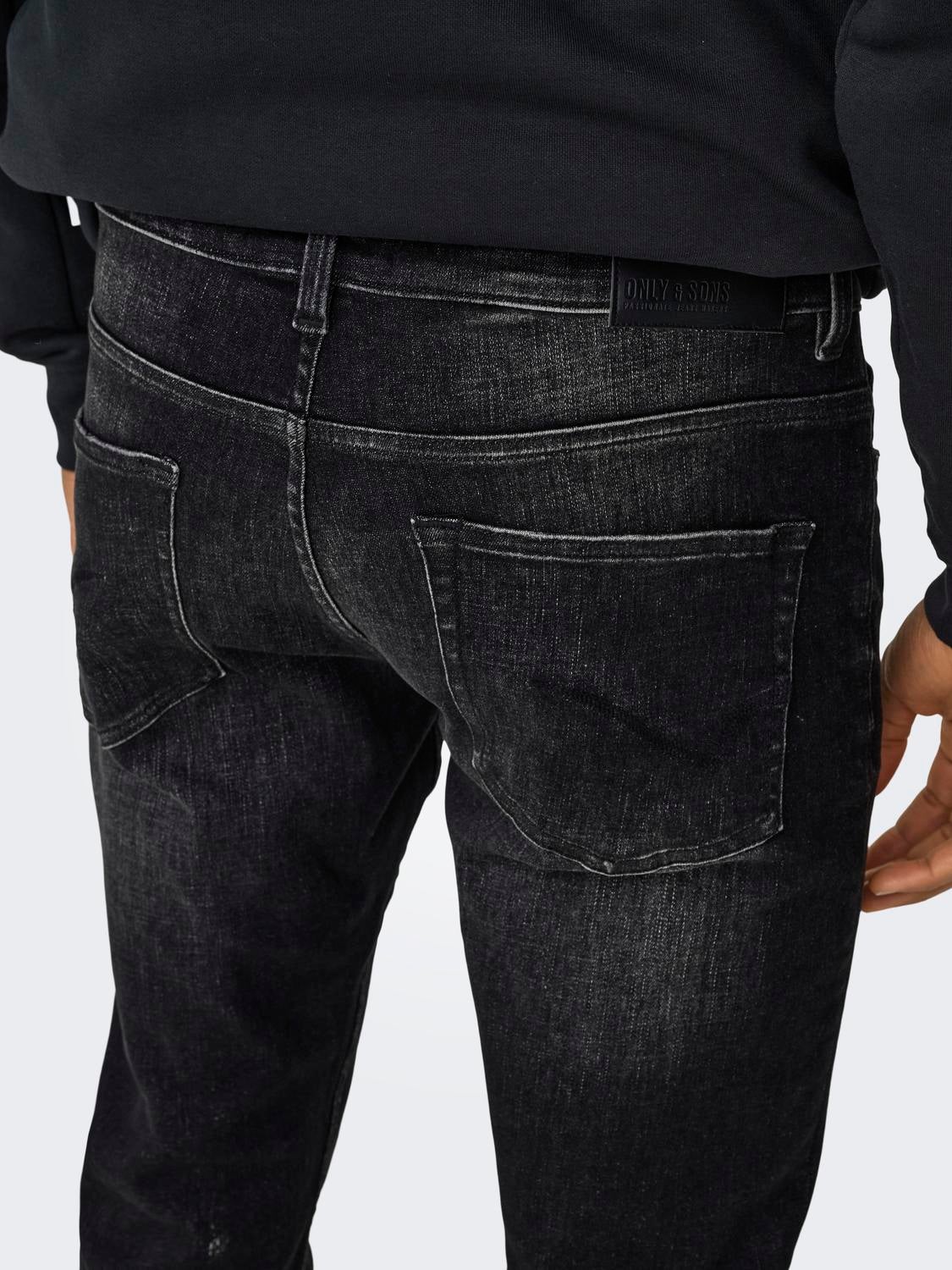 ONSLOOM Niedrige Taille Slim Fit Jeans Washed Black