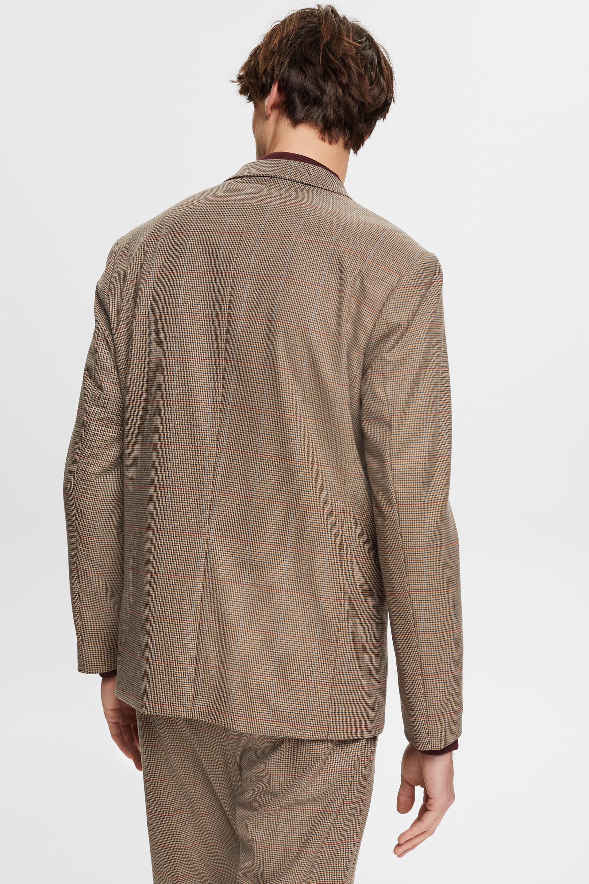Blazer à carreaux au toucher effet laine