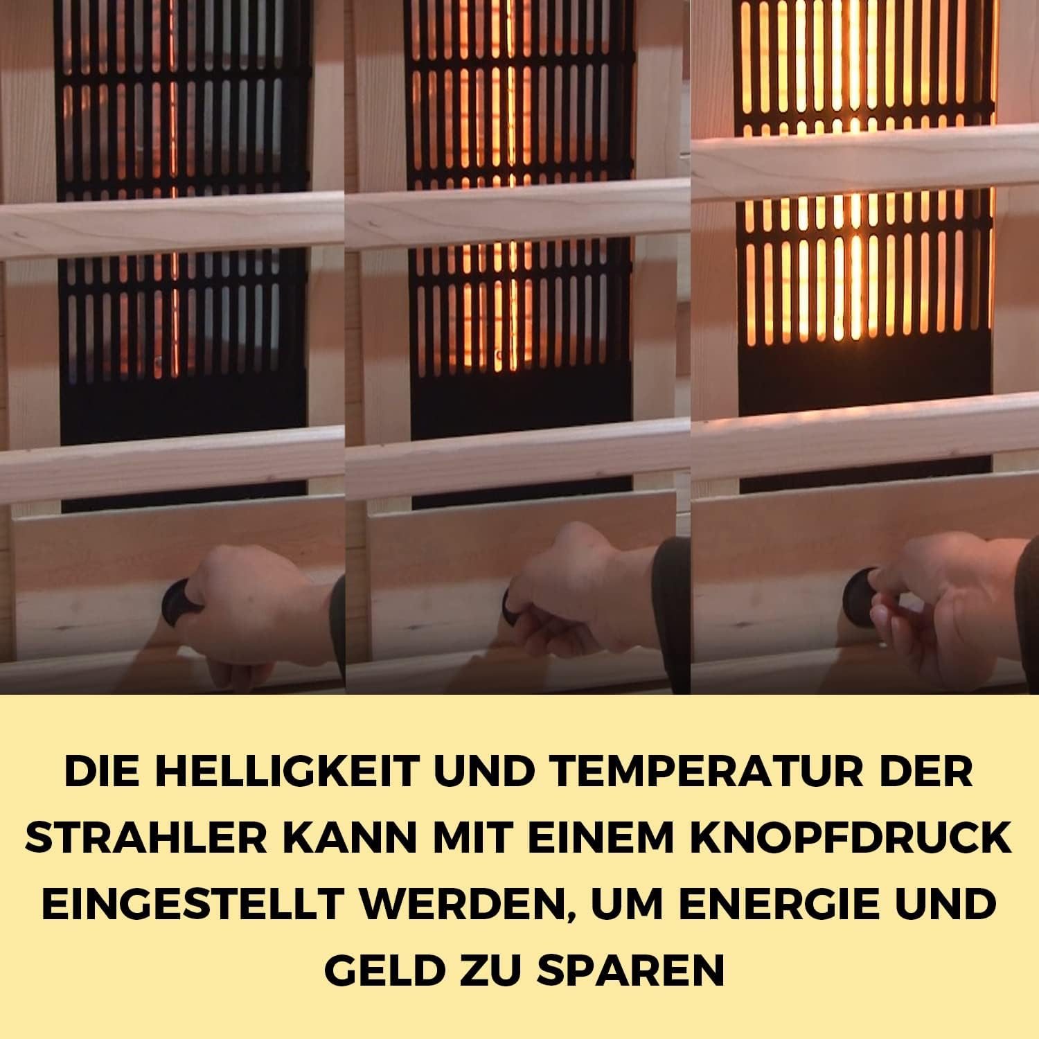 Elbe Infrarotkabine HYGGE für 3-5 Person aus Hemlockholz, 150x150x200 cm，8 Vollspektrumstrahler, 1 Carbonstrahler, Saunakabine mit Farblichtherapie, Ionisator und Audio System