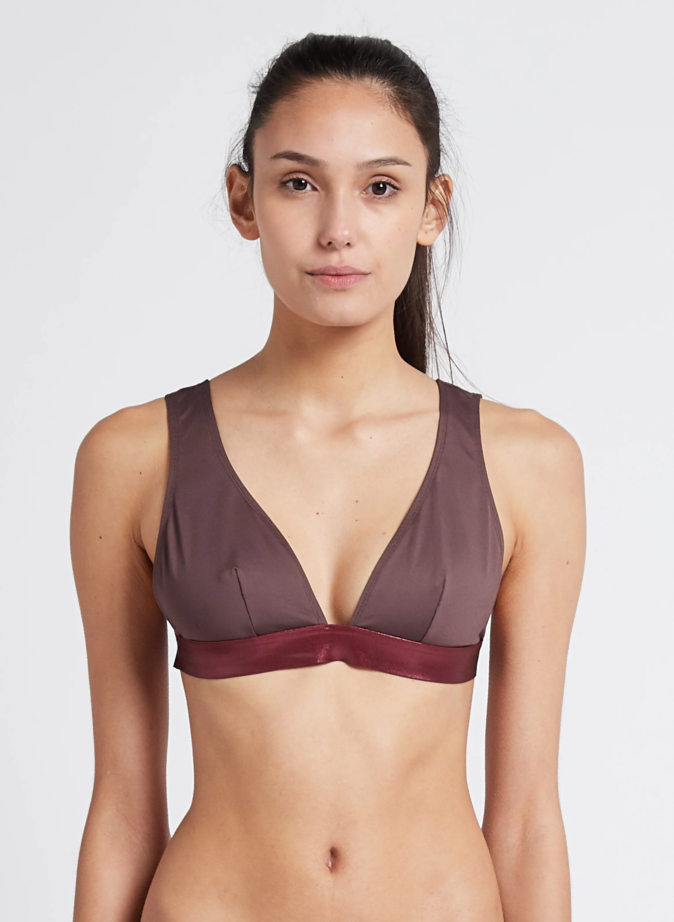 JOSEPHINE - Brassière triangle| Marron