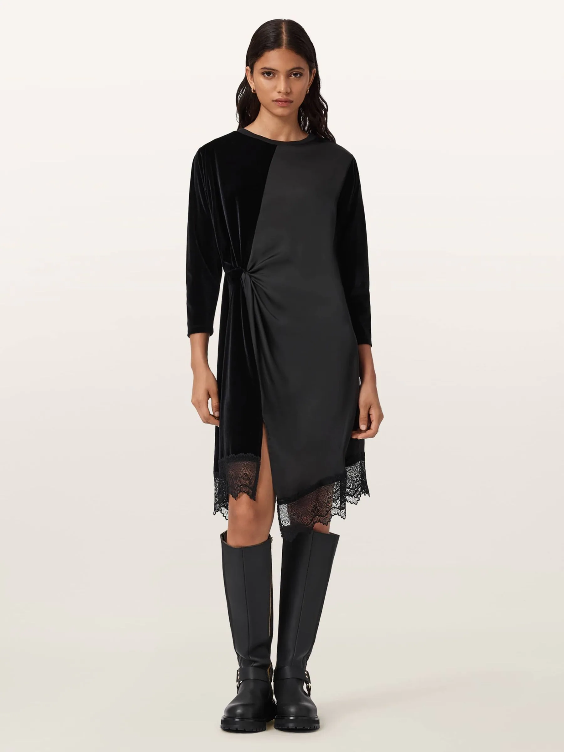 AllSaints Lana Velvet Dress