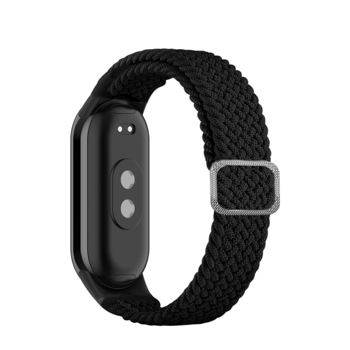 Xiaomi Mi Band 8 / 9 Elastisches Nylon Gummi Armband (Gelenkumfang: 160-210mm) - Schwarz
