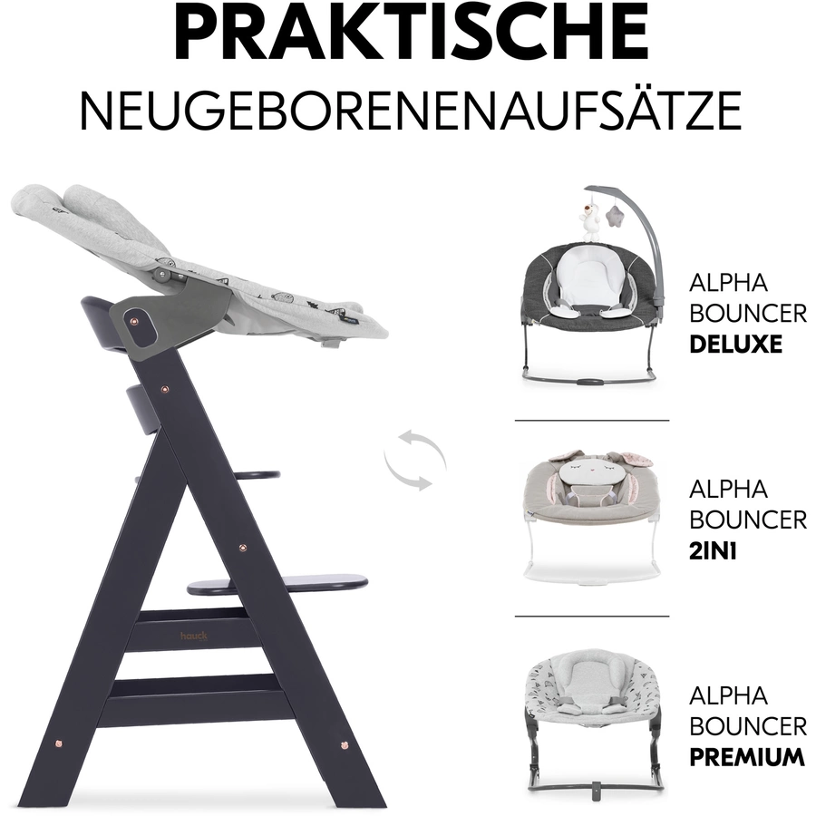 hauck Hochstuhl Alpha Plus Dark Grey